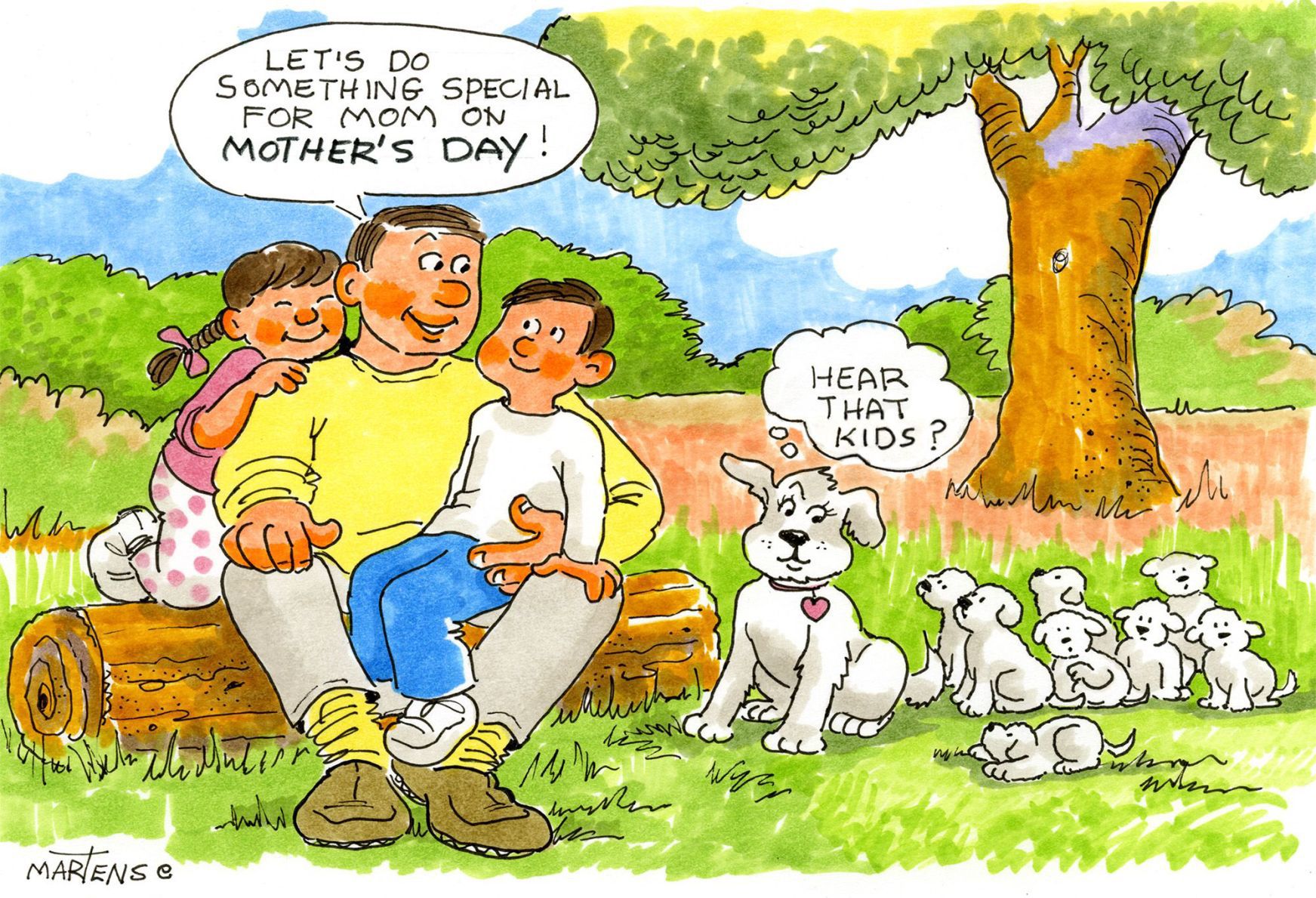 Cartoon comment by Joan Martens